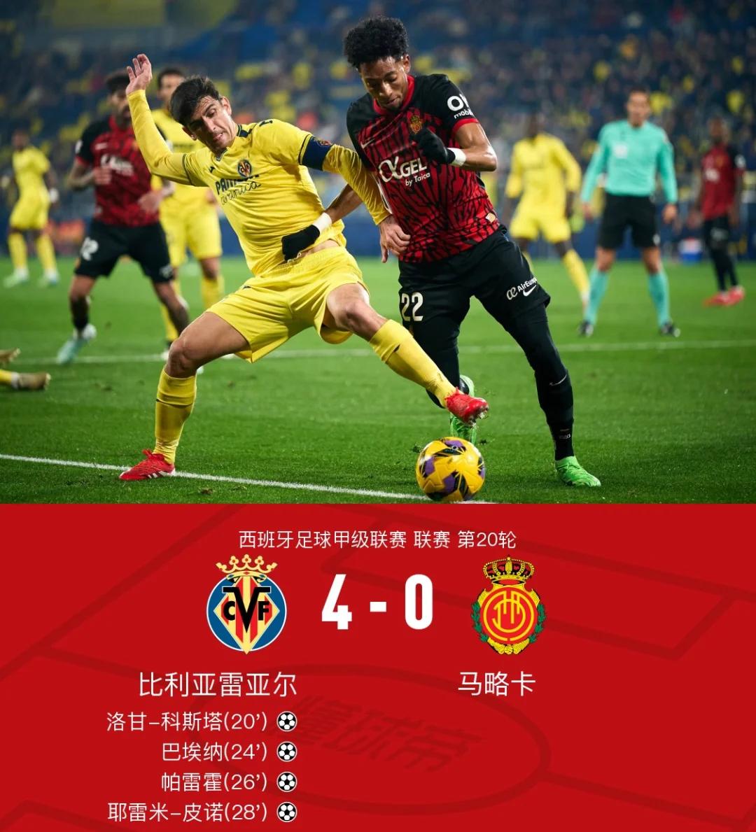 比利亚雷亚尔小胜,积分巩固 比利亚雷亚尔小胜,积分巩固